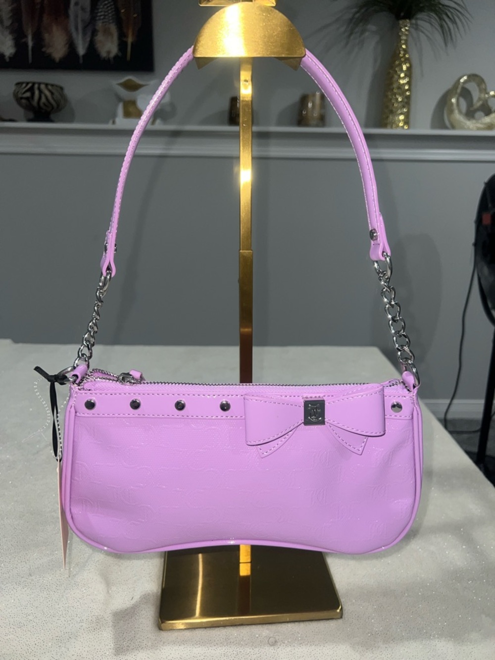 Juicy Couture Violet Bow Accent Shoulder Bag